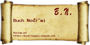 Buch Noémi névjegykártya